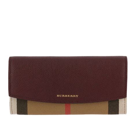 bordeaux Burberry Wallets for Women 